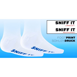 SneakFreaxx Chaussettes SNIFF IT 2 Blanc-Orange-Bleu